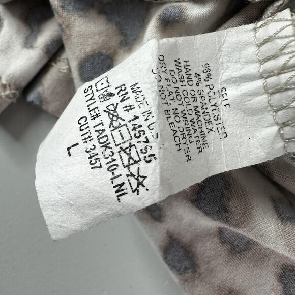 Altar'd State Shirt Womens Large Leopard Animal Print Ruffle Hem Trendy Top - Picture 6 of 9